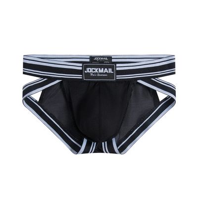 JOCKMAIL Mesh Athletic Supporters Mens Briefs Underwear Comfort Male Underwear for Gym Sport (as1, alpha, xx_l, regular, regular, Black)
