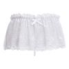 ABAFIP Men's Lace Lingerie Crossdressing Sissy Skirted Panties Low Waist Mesh Sheer G-string Thong Bikini Briefs Underwear White XX-Large view 1