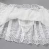 ABAFIP Men's Lace Lingerie Crossdressing Sissy Skirted Panties Low Waist Mesh Sheer G-string Thong Bikini Briefs Underwear White XX-Large view 3