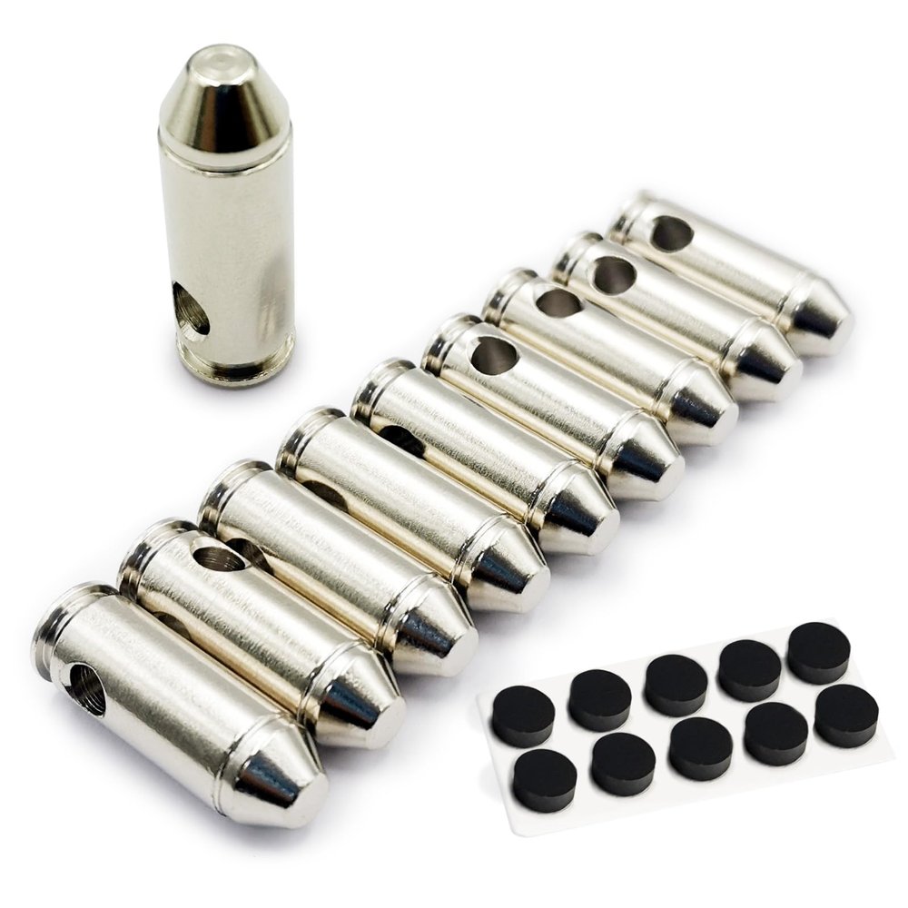 Angeebin Training Snap Caps for Dry Fire Training Dummy Rounds Practice Safe Loading Firing (10mm-10pcs)