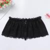 ABAFIP Men's Lace Lingerie Crossdressing Sissy Skirted Panties Low Waist Mesh Sheer G-string Thong Bikini Briefs Underwear Black Large view 2