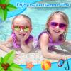 GIFTINBOX 24Pack Kids Sunglasse Bulk for Kids ,Great Gifts Party Favors For Kids 4-8 & 3-5, Translucent Sunglasses with UV400 Protection, Beach Pool Birthday Party Supplies view 3