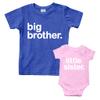 Big Brother Little Sister Outfits Shirt Sibling Shirts Matching Baby Newborn Girl Outfit (Charcoal Blue/Pink, Kids (3T) / Baby (0-3M)) view 1