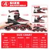 ECOO Adjustable Inline Skates Boys and Girls with Light up WheelsRoller Skates for Kids Ages 4-12, Teen Skates for Beginner Outdoor and Indoor (Red, Large-Youth3-6 US) view 2