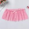 ABAFIP Men's Lace Lingerie Crossdressing Sissy Skirted Panties Low Waist Mesh Sheer G-string Thong Bikini Briefs Underwear Pink XX-Large view 3
