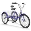 Barbella Adult Tricycle 7 Speed 3 Wheel Bike Adult Trikes, Three-Wheeled Bicycles Cruise Trike with Basket for Seniors, Women, Men for Recreation Shopping (26", Purple) view 1
