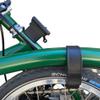 2in1 Leather wheel frame strap for BROMPTON BICYCLE and trousers strap in one - leather bicycle accessory (Black) view 1