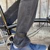2in1 Leather wheel frame strap for BROMPTON BICYCLE and trousers strap in one - leather bicycle accessory (Black) view 4