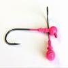 10"X-Eye Ball" Jig Head Bass Walleye Swimbait Lure Ultra Point Hook Pick Color Pink 1/4 oz view 1