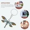PRETYZOOM Dragonfly Keychain, Rhinestone Dragonfly Bag Charms Butterfly Purse Hanging Pendant Key Holder for Women view 2