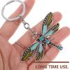 PRETYZOOM Dragonfly Keychain, Rhinestone Dragonfly Bag Charms Butterfly Purse Hanging Pendant Key Holder for Women view 4