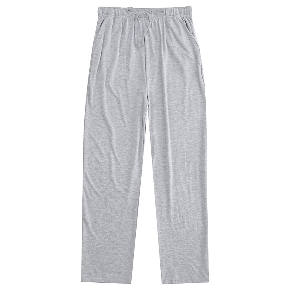 JEsilunmaMY Men's Loose Pajama Pants Elastic Waist Sweat Bottoms Casual Trousers Lightweight Lounge Sweat Pants with Pockets (Light Grey,6X-Large)