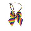 aoozleny Women Girl Pre-Tied Striped Adjustable Uniform Bowknot Bow Tie for Cosplay Costume (Stripe Rainbow) view 1