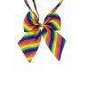 aoozleny Women Girl Pre-Tied Striped Adjustable Uniform Bowknot Bow Tie for Cosplay Costume (Stripe Rainbow) view 2