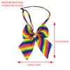aoozleny Women Girl Pre-Tied Striped Adjustable Uniform Bowknot Bow Tie for Cosplay Costume (Stripe Rainbow) view 3