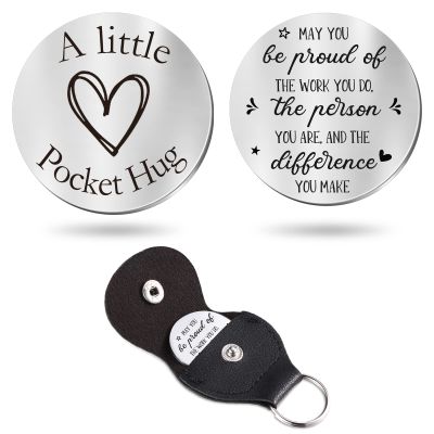 Sureio Pocket Hug Token Gift Long Distance Relationship Keepsake Inspirational Gift Keychain Valentine's Day Gifts(Proud Gift)