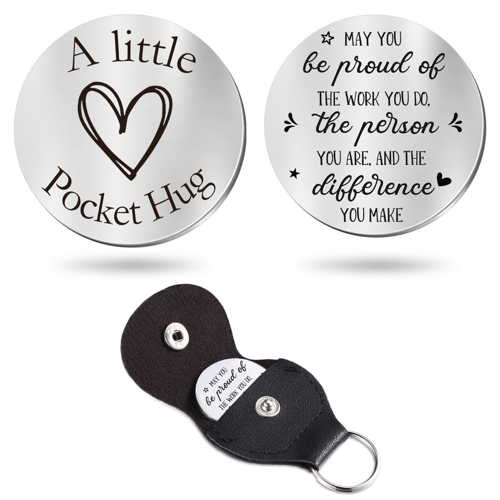 Sureio Pocket Hug Token Gift Long Distance Relationship Keepsake Inspirational Gift Keychain Valentine's Day Gifts(Proud Gift)