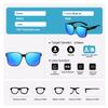 DUCO Fit Over Sunglasses for Men Women Wear Over Glasses Retro Wrap Around Polarized Sun Glasses UV400 Protection (B-Black Frame Revo Blue Lens) view 4