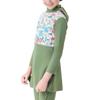 Muslim Swimsuits for Girls Kids: Bathing Suits Modest Swimwear Islamic Long Sleeve Burkini Swimsuits Dress Full Cover Hijab Swimming Cap Pants Rash Guard Set # Light Green Flower - Long 7-8 Years view 4