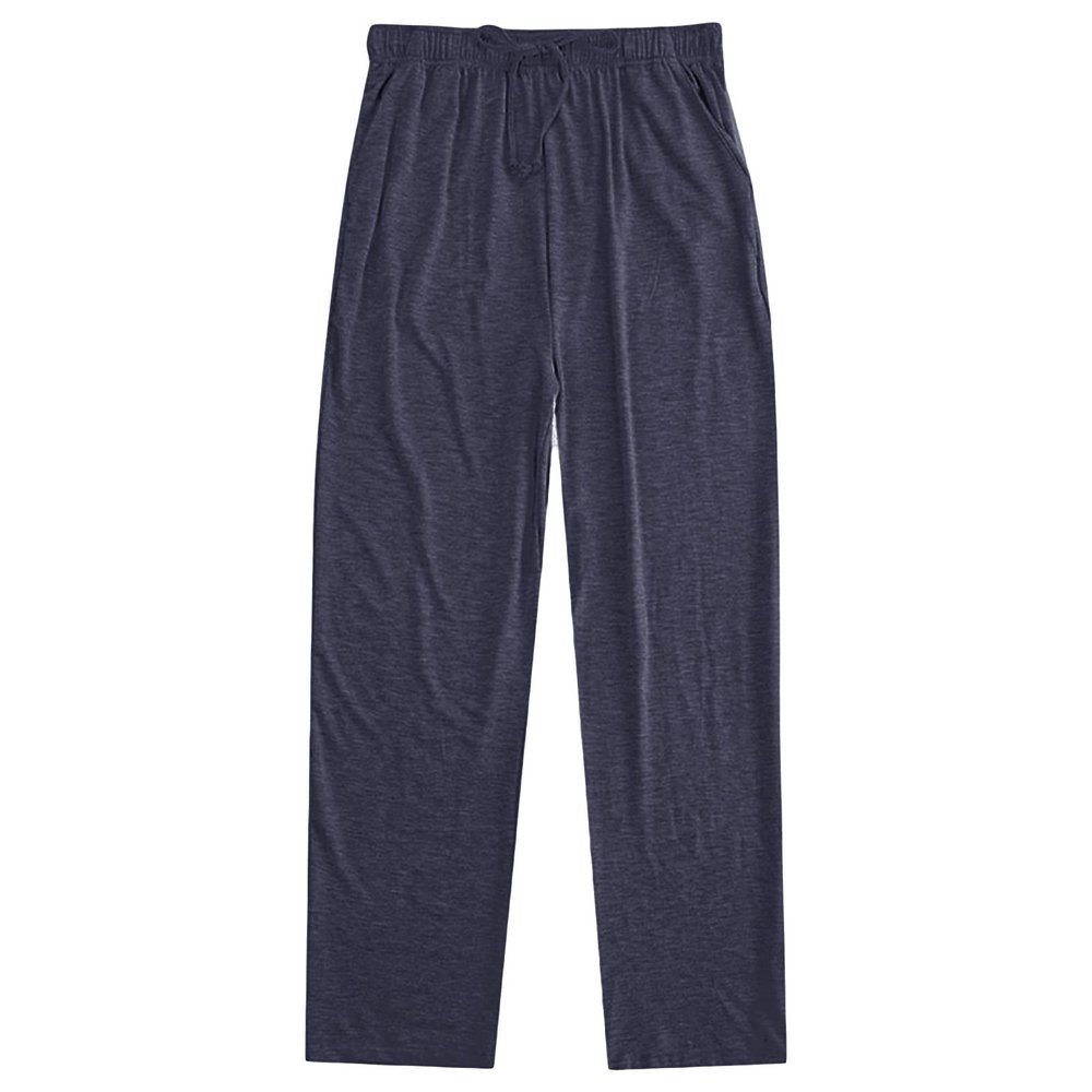 JEsilunmaMY Men's Loose Pajama Pants Elastic Waist Sweat Bottoms Casual Trousers Lightweight Lounge Sweat Pants with Pockets (Dark Blue,3X-Large)
