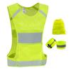IDOU Reflective Vest Safety Running Gear with Pocket, Ultralight &Adjustable Waist&360High Visibility for Running,Jogging,Biking,Motorcycle,Walking,Women & Men(+2bands+1bag)/XL view 1