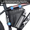 Bike Frame Bag with Water Bottle - Bicycle Cycling Triangle Top Tube Pouch Saddle Bag with Bottle Holder and a Stainless Steel Water Bottle for Road and Mountain Bikes (Black w/Water Bottle) view 2