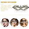 WLLHYF 3 Pieces Adult Masquerade Mask Mysterious Fun Lace Masks for Couples Women Men Lace Headpiece Disguise for Costumes Party Ball Prom Cosplay Photo Shoot (Black/Gold/Silver) view 3