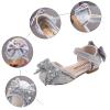 Baby Dress Shoes Spring Autumn New Children Girls Flat Pearl Crystal Shoes Bow Princess Shoes PU (Silver, 5-5.5 Years) view 3