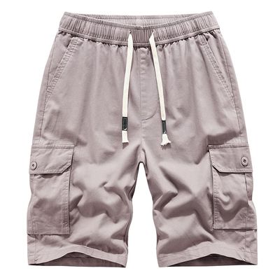 Kolongvangie Cotton Shorts Casual Hiking Men's Lightweight Rip-Stop Cargo Short Pockets Summer Short