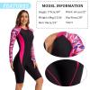 Women's Long Sleeve Swimsuit Zip Up One Piece Rashguard Sun Protection Printed Swim Bathing Suit Quick Dry Nylon Boyleg Swimsuit Large view 2