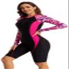 Women's Long Sleeve Swimsuit Zip Up One Piece Rashguard Sun Protection Printed Swim Bathing Suit Quick Dry Nylon Boyleg Swimsuit Large view 4