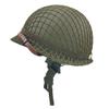 WW2 US Army M1 Steel Military Helmet Replica, WW2 Gear, WW2 Uniform, Vietnam War Helmet with Net Cover Chin Strap Cat Eye Band view 3