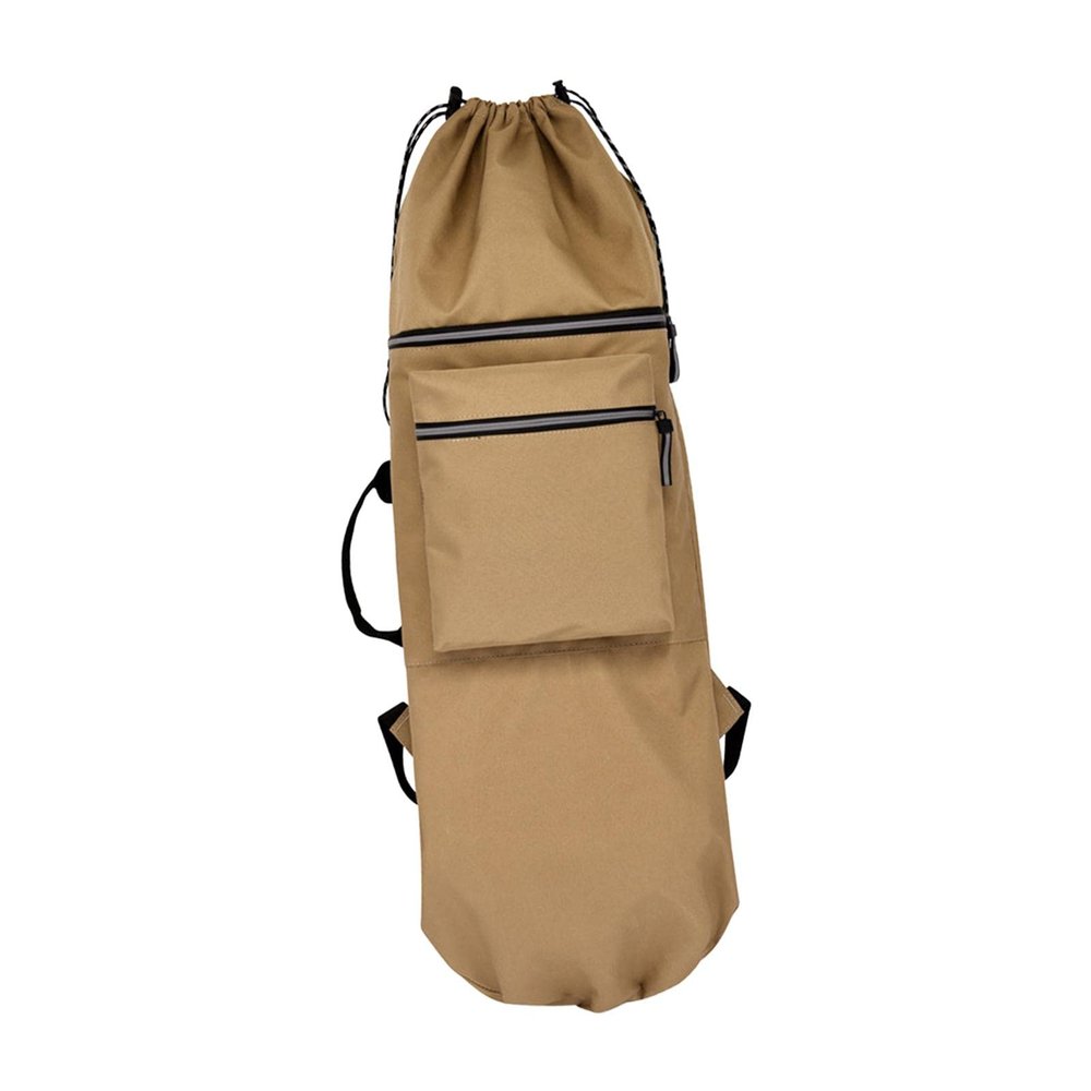 Longboard Carry Case Waterproof Storage Carrier Skateboard Backpack Bag for Electric Skate Boards Cruiser Travel Accessories Skate Beginners (Khaki)