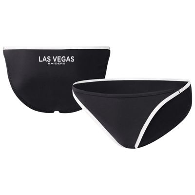 G-III Sports Women's Black Las Vegas Raiders Play Action Bikini Bottom