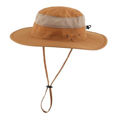Home Prefer Men's Sun Hat UPF 50+ Wide Brim Bucket Hat Windproof Fishing Hats (Brown)