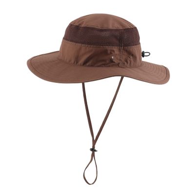 Home Prefer Men's Sun Hat UPF 50+ Wide Brim Bucket Hat Windproof Fishing Hats (Coffee)