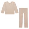YEAHDOR Kids Girls Boys Thermal Underwear Suit Long Sleeve Tops and Pantyhose Legging Set Base Layer Outfit Type A Nude 3-4 Years view 4
