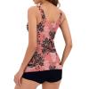 XUNRYAN Modest Swimsuits for Women Two Piece Tankini Bathing Suits Tummy Control Boyshorts Summer Tank Top Brazilian Bikini Watermelon Red view 3