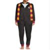 Harry Potter Women's Hooded Gryffindor Fleece Pyjamas Union Suit, Black, 3X view 2