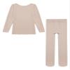 YEAHDOR Kids Girls Boys Thermal Underwear Suit Long Sleeve Tops and Pantyhose Legging Set Base Layer Outfit Type D Nude 7-10 Years view 4