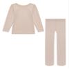 YEAHDOR Kids Girls Boys Thermal Underwear Suit Long Sleeve Tops and Pantyhose Legging Set Base Layer Outfit Type D Nude 10-12 Years view 3