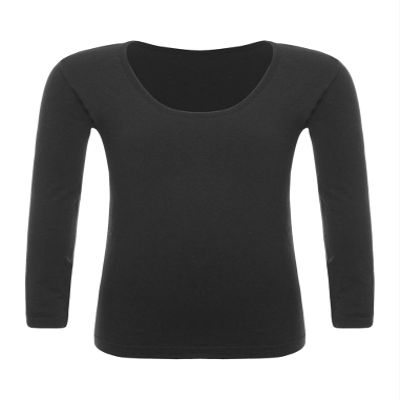 YEAHDOR Unisex Kids Thermal Underwear Long Sleeve Base Layer Tops Dance Gymnastics Training Shirts Type A Black 10-12 Years