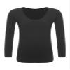 YEAHDOR Unisex Kids Thermal Underwear Long Sleeve Base Layer Tops Dance Gymnastics Training Shirts Type A Black 10-12 Years view 1