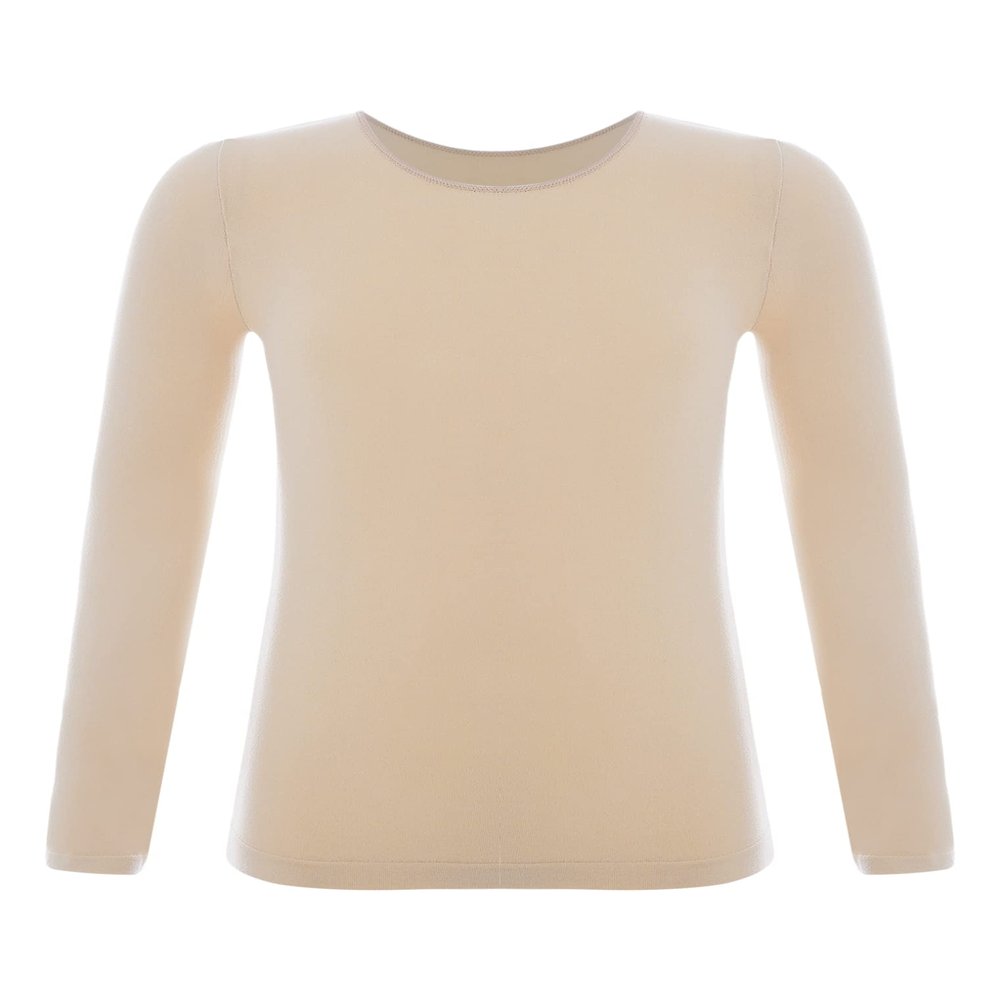 YEAHDOR Unisex Kids Thermal Underwear Long Sleeve Base Layer Tops Dance Gymnastics Training Shirts Type A Nude 10-12 Years
