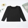 YEAHDOR Unisex Kids Thermal Underwear Long Sleeve Base Layer Tops Dance Gymnastics Training Shirts Type B Black 7-10 Years view 4