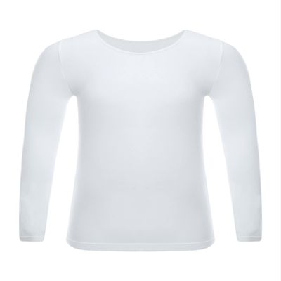 YEAHDOR Unisex Kids Thermal Underwear Long Sleeve Base Layer Tops Dance Gymnastics Training Shirts Type A White 7-10 Years