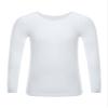 YEAHDOR Unisex Kids Thermal Underwear Long Sleeve Base Layer Tops Dance Gymnastics Training Shirts Type A White 7-10 Years view 1