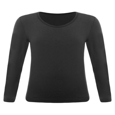 YEAHDOR Unisex Kids Thermal Underwear Long Sleeve Base Layer Tops Dance Gymnastics Training Shirts Type B Black 10-12 Years