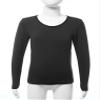 YEAHDOR Unisex Kids Thermal Underwear Long Sleeve Base Layer Tops Dance Gymnastics Training Shirts Type B Black 10-12 Years view 4
