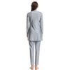 Muslim Swimsuits for Women Modest Swimwear Islamic Long Sleeve Burkini Swimsuits Full Cover Hijab Swimming Cap + Floral Print Zipper Tops + Pants 3 Pieces Tankini Set Bathing Suits Gray XL view 4